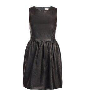 Gorman 100% Leather Sleeveless Mini Dress (Size 8 AU)